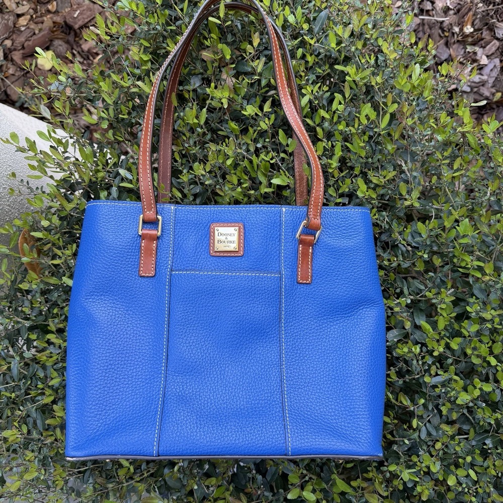 Dooney & Bourke Pebble Grain Leather Small Lexington tote Blue - Picture 2 of 14